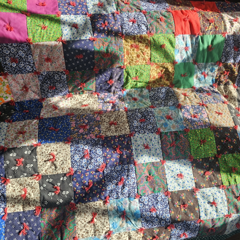 Vibrant Multicolor Patchwork Quilt - Picture 4 of 10